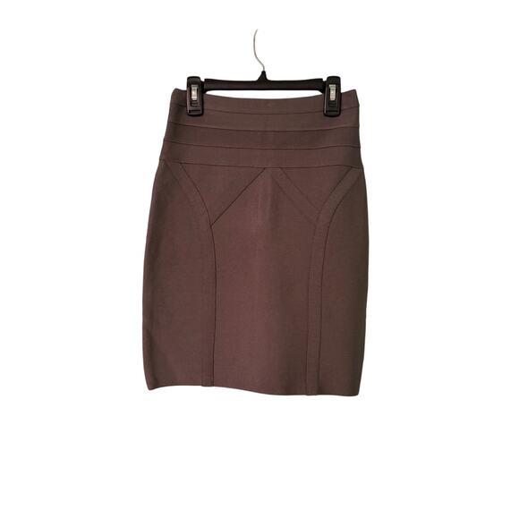 Bebe Bandage Small Petite Dark Grey Mini Thick Stretchy Pencil Skirt 23”x18.5” - Picture 1 of 4